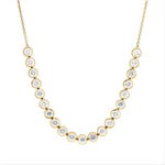 0.49 Ct gold pendant necklace with delicate chain and charm.
