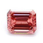 1.21 Ct vivid pink Emerald cut lab grown diamond with bold color, teardrop loose stone for luxury engagement jewelry