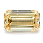 Lab grown 2.09 Ct Intense yellow emerald cut diamond with elegant shine and minimal luxury look