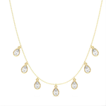4.98 Ct Gold snake necklace with flexible chain and shiny texture.