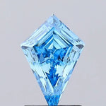 1.13 Ct vivid blue kite cut lab grown diamond with soft glow and premium brilliance