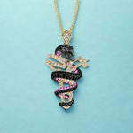 3.89 ct lab grown diamond snake pendant with elegant serpent design for women, sustainable luxury diamond jewelry