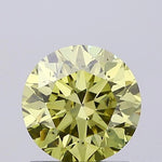 fancy yellow colour diamond round fancy yellow certified lab grown diamond light grey background