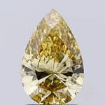 fancy brownish yellow colour diamond pear fancy brownish yellow lab grown diamond i1