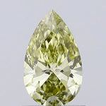 greyish yellow colour diamond pear-cut yellow lab-grown diamond loose gemstone.