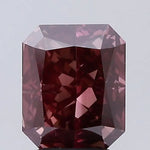 deep brownish pink colour diamond radiant cut deep brownish pink lab grown diamond