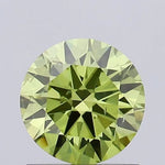 fancy intense yellowish green diaomnd round brilliant fancy intense yellowish green lab diamond