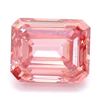 1.05 carat intense pink emerald cut lab grown diamond IGI certified loose fancy pink diamond for custom engagement ring elegant elongated shape gemstone