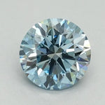 1.03 Cut Round cut lab grown diamond with Fancy Vivid Blue tone