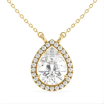 3.87 Ct with gold necklace featuring green gemstone pendant