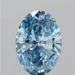 2.00 Ct Oval Cut Fancy Vivid Blue Lab Grown Diamond with Premium Sparkle and Rare Beauty