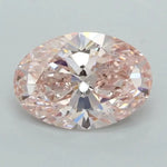 2.06 Ct Oval Vivid Pink lab grown diamond with symmetrical pointed tips