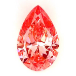 1.89 Ct vivid pink pear cut lab grown diamond, elegant teardrop loose stone for custom jewelry and rings