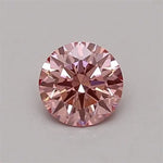 0.30 Ct fancy vivid pink round cut lab grown diamond with brilliant sparkle and elegant fine jewelry appeal