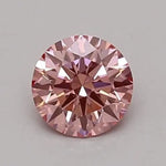 0.30 Ct fancy vivid pink round cut lab grown diamond with brilliant sparkle and elegant fine jewelry appeal