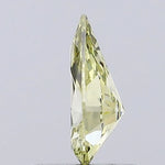 greyish yellow colour diamond pear-cut yellow lab-grown diamond loose gemstone.
