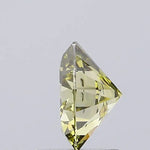intense yellow colour diamond brilliant round cut lime yellow lab diamond.