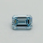 0.30 Ct Emerald Cut Fancy Intense Blue Lab Created Diamond High-End Elegant Brilliant Sparkle