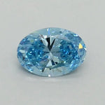 0.50 Ct Fancy Vivid Blue Oval Lab Diamond Intense Color Luxury Masterpiece Sparkle
