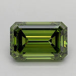 1.03 Ct Emerald Cut Fancy Vivid Green Lab Grown Diamond Rare Luxury Bold Elegant Sparkle