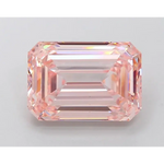 10.04 Ct fancy vivid pink emerald cut lab grown diamond with rich color and elegant sparkle rare luxury Stone