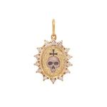 diamond cross pendant with religious gold pendant craftsmanship and sparkling halo diamond pendant details.