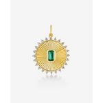 0.75 Ct lab grown emerald green diamond pendant elegant fine jewelry sustainable luxury design