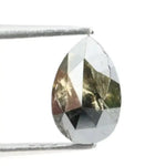 0.75Ct Black And BrownGrey Colour Diamond Pear Shaped Diamond Use For Custom Jewelry