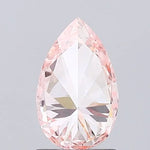 orange pink colour diamond pear Shaped Fancy Orange Pink Lab Grown Diamond