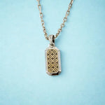 Gold pendant for men designed with modern pendant necklace and luxury pendant detailing.