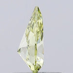 fancy greenish yellow colour diamond pear cut yellow lab grown diamond loose gemstone.