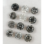engagement salt and pepper diamond ring and imperfect diamond collection grey color round cut diamond