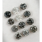 engagement salt and pepper diamond ring and imperfect diamond collection grey color round cut diamond