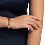 0.98 Ct Round Cut Cartier tennis bracelet with diamonds in yellow gold design.