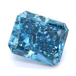 1.26 Ct deep blue radiant cut lab created diamond with rich color, elegant loose gem for luxury jewelry