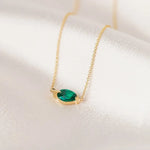 Unique lab created gemstone necklace with artistic design and brilliant stone sparkle