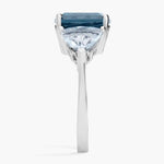 Lab-created baby blue gemstone ring 5.65 Ct with London blue gemstone, elegant and high-end design for women’s jewelry