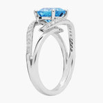 Sparkling gemstone ring with brilliant shine and stylish band for engagement or fashion look