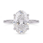 Round diamond engagement ring with classic brilliant luxury setting