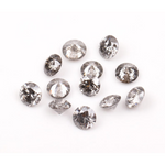 salt and pepper diamond, round cut natural diamond, 1 ct natural diamond, salt and pepper diamond ring