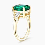 Premium gemstone ring with sparkling lab grown diamond halo in an elegant design for sophisticated jewelry lovers