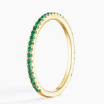 Delicate gemstone ring with pear shaped stone and thin band for feminine jewelry style