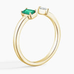 Trendy gemstone ring with lab grown diamond accents for a chic and contemporary jewelry design
