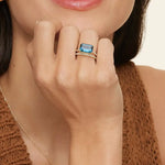 Classic gemstone ring with elegant design and sparkling stones, perfect for timeless and graceful jewelry lovers