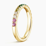 Refined lab grown diamond ring with colorful gemstone detail for a polished and elegant jewelry look