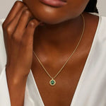 Luxury lab created gemstone necklace with vibrant stones and delicate chain for women