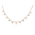 1.05 Ct Gold and turquoise necklace with blue gemstone and gold chain.