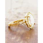 oval cut engagement rings with antique cushion cut diamond and vintage rose gold