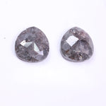 6.73 Ct Grey Colored Diamond Salt And Pepper Diamond Pair Use For Jewerly Earrings Pear Cut Diamond Pair