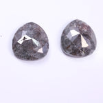 6.73 Ct Grey Colored Diamond Salt And Pepper Diamond Pair Use For Jewerly Earrings Pear Cut Diamond Pair